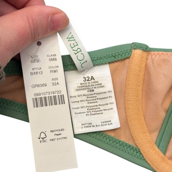 J. Crew Balconette underwire bikini top 32 A - Picture 6 of 6